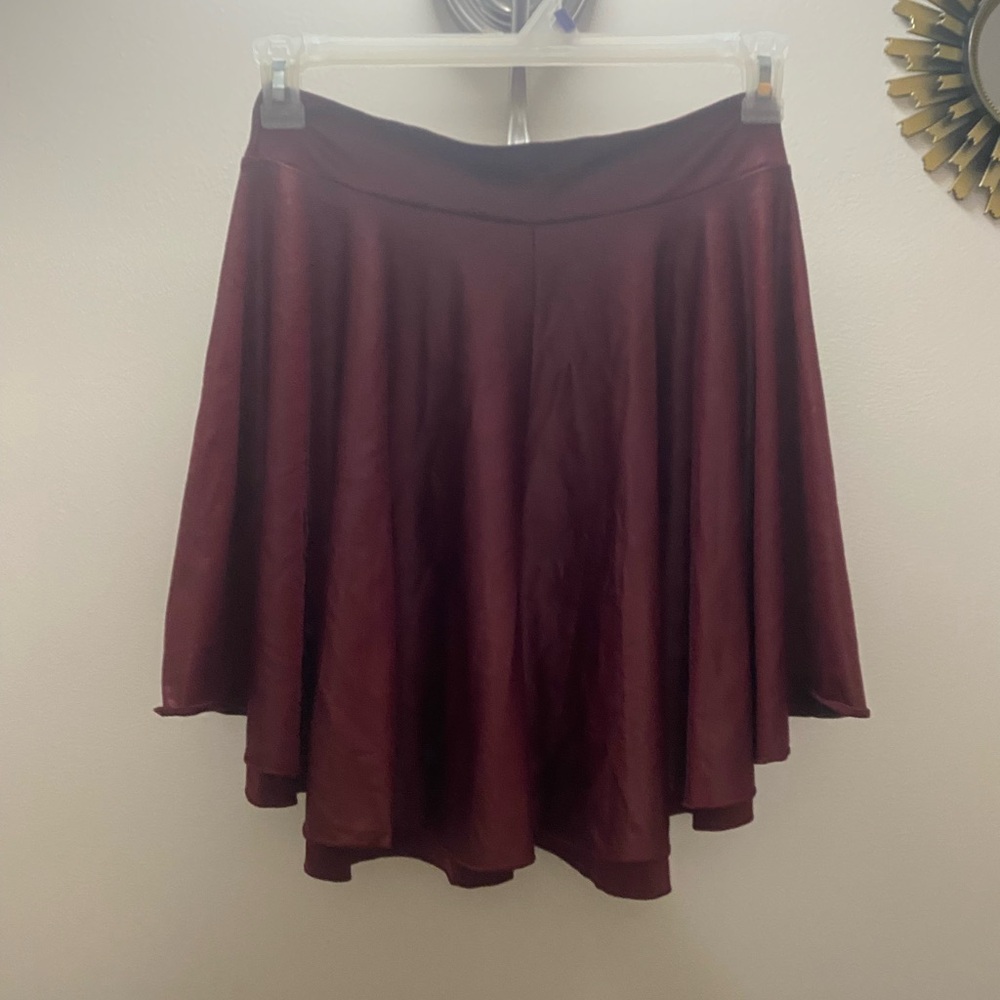 Elegant Burgundy Women's Skirt